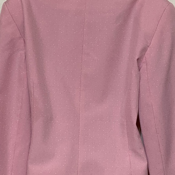 E-32 Sag Harbor PLUS SIZE 16 Pink Dotted Blazer Suit Jacket - Picture 10 of 15